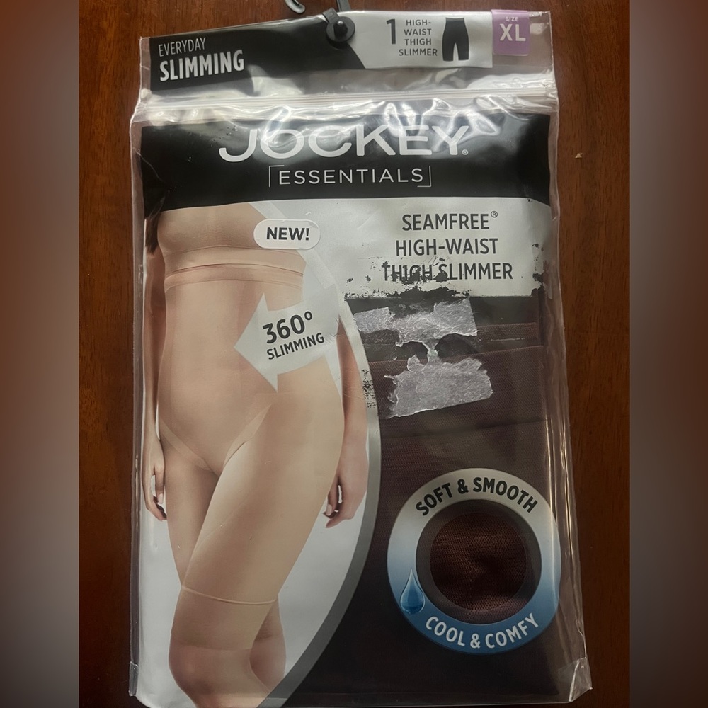 Jockey Essentials Seamfree High Waisted Thigh Slimmer - XL (44-46” hip), brown